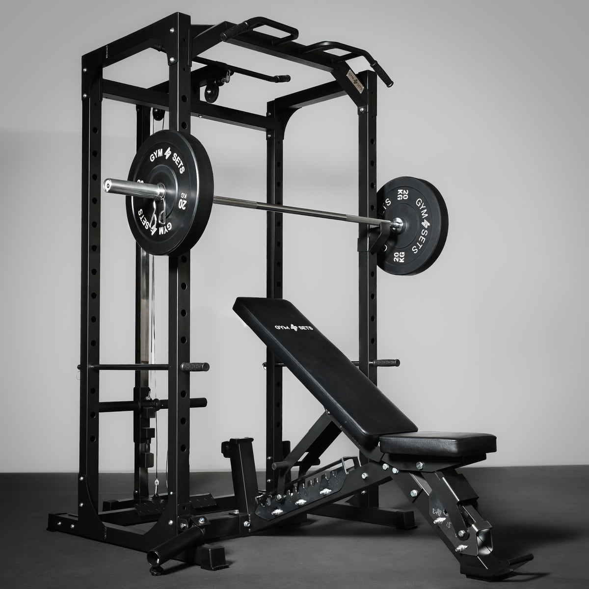 GymSets P100 Power Cage with Cable Machine