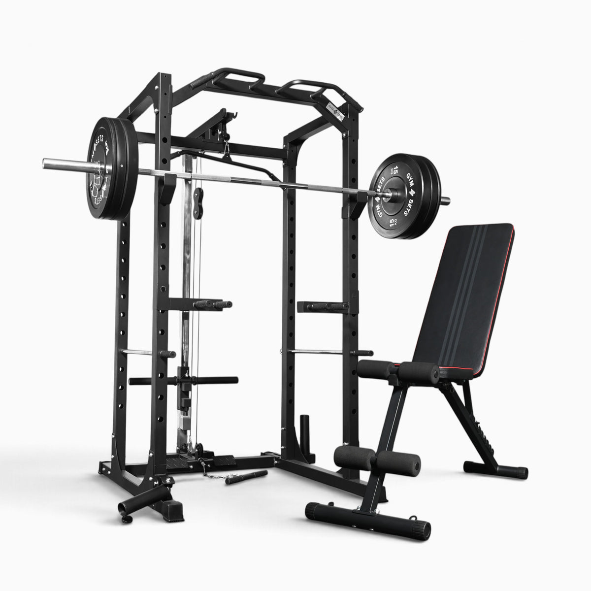 GymSets P100 Power Cage with Cable Machine