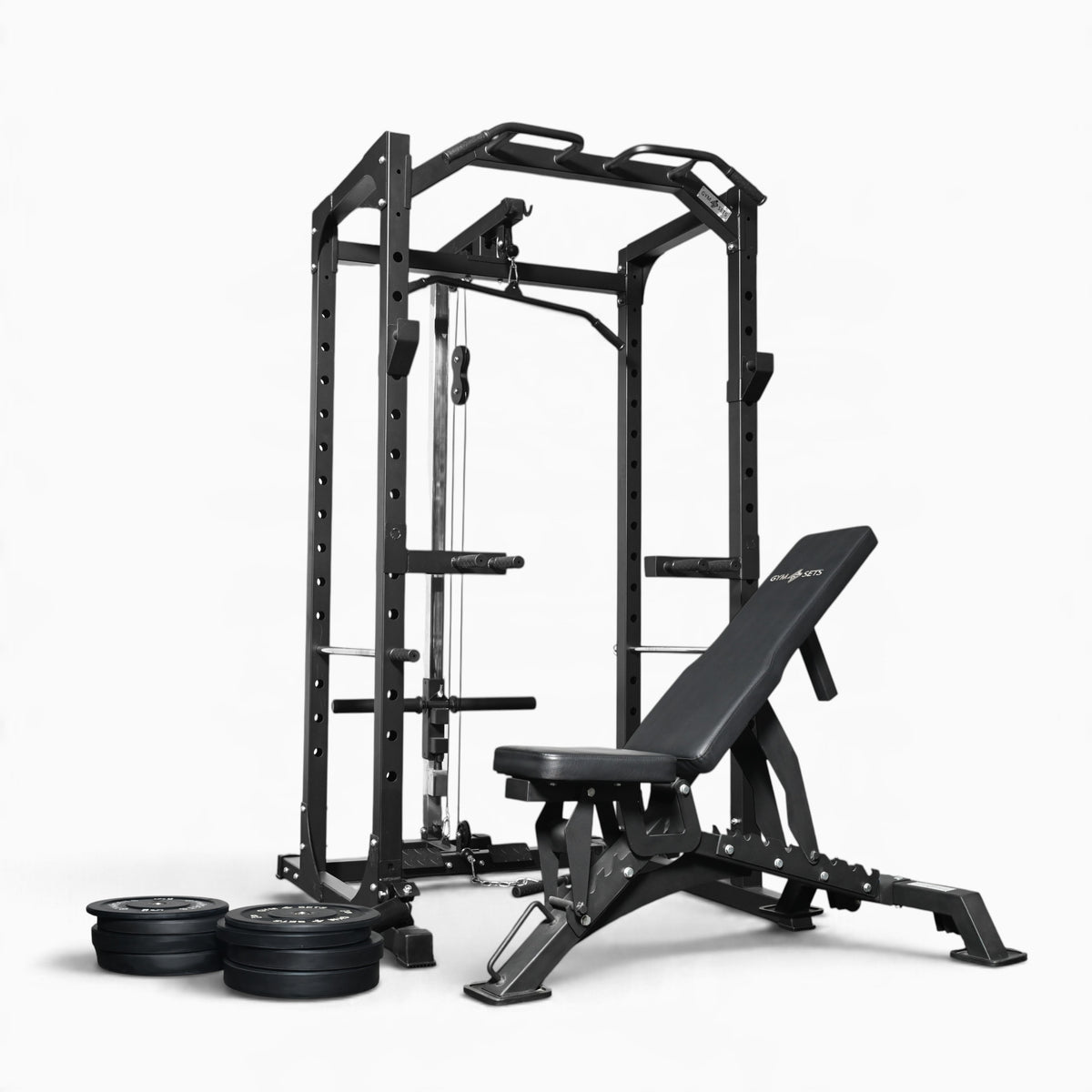 GymSets P100 Power Cage with Cable Machine