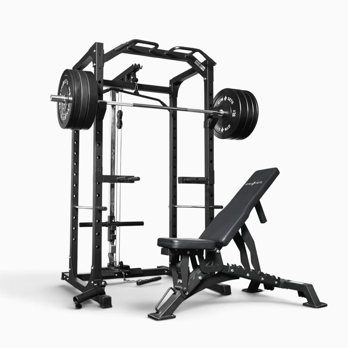 GymSets P100 Power Cage with Cable Machine